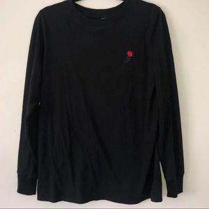 Long Sleeve Rose Crew Neck